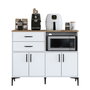 Hanah Home Gabinete Multipropósito Blanco y Nuez